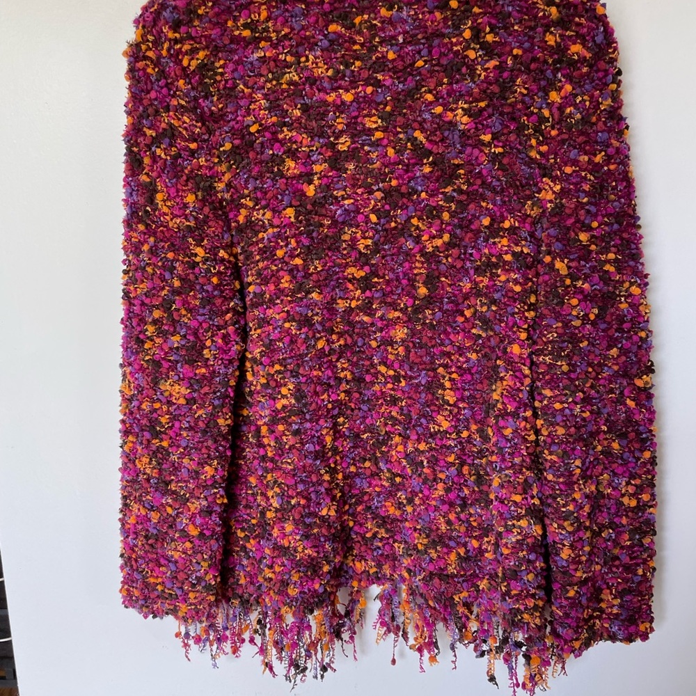 Ruby Rd Nubby Fringe Cardigan, size L - Picture 4 of 5